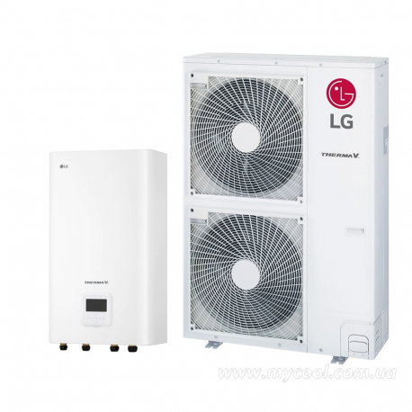 LG Therma V Hydrosplit HU121MRB.U30RU / HN1600MC.NK1RU 12кВт (220V) тепловой насос воздух-вода Inverter (до -25) до 120 кв.м.
