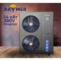Raymer RAY-24D2MN-EVI 380В тепловой насос воздух-вода на 24 кВт, инверторный, -30°C/+43°C, моноблок до 300 кв.м